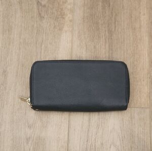 Black Zip-Around Wallet